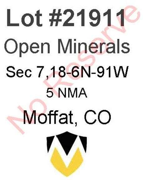 Moffat, CO Open Minerals 7,18-6N-91W (5 NMA)