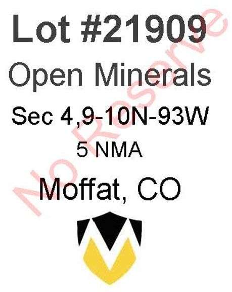 Moffat, CO Open Minerals 4,9-10N-93W (5 NMA)