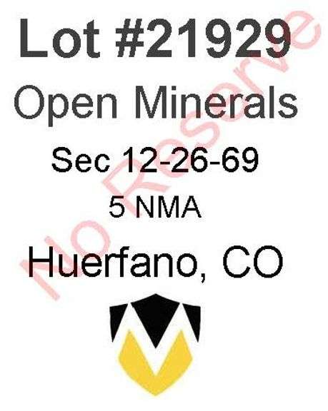 Huerfano, CO Open Minerals 12-26-69 (5 NMA)