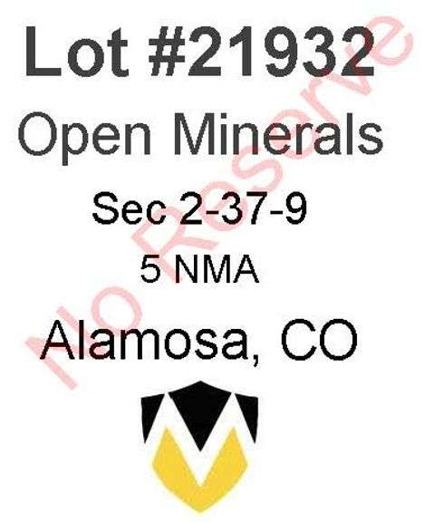 Alamosa, CO Open Minerals 2-37-9 (5 NMA)