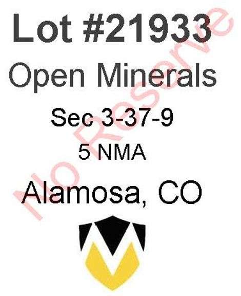 Alamosa, CO Open Minerals 3-37-9 (5 NMA)
