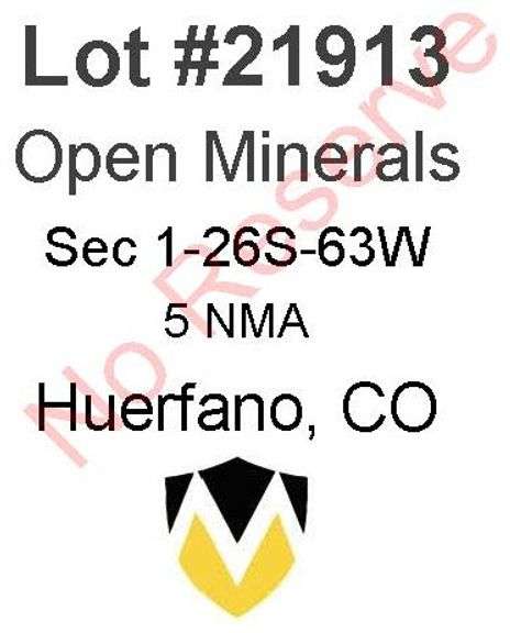 Huerfano, CO Open Minerals 1-26S-63W (5 NMA)