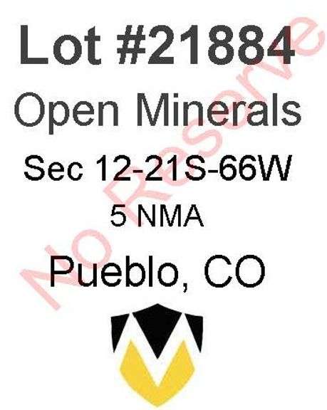 Pueblo, CO Open Minerals 12-21S-66W (5 NMA)