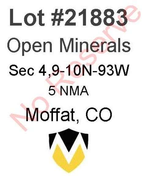 Moffat, CO Open Minerals (5 NMA)