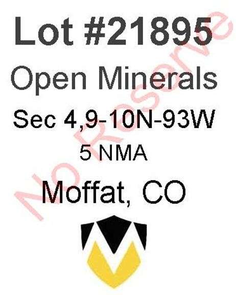 Moffat, CO Open Minerals 4,9-10N-93W (5 NMA)