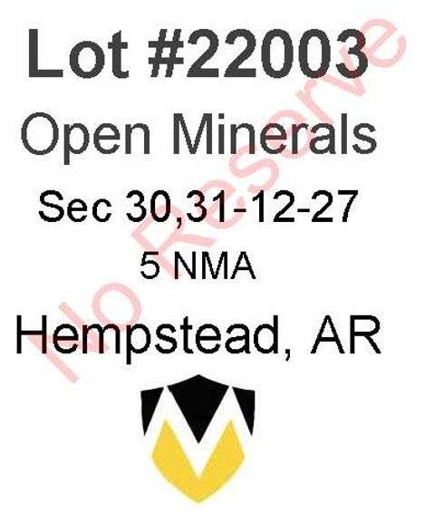 Hempstead, AR Open Minerals 30,31-12-27 (5 NMA)