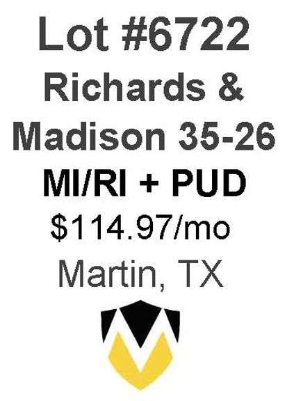 Richards & Madison 35-26 - 8 Well MI/RI + PUD  Locations