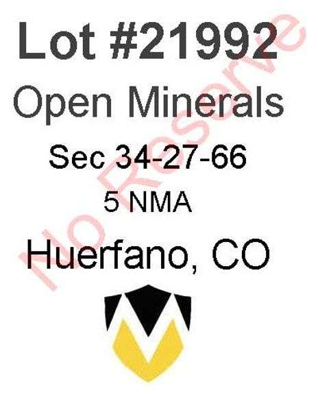Huerfano, CO Open Minerals 34-27-66 (5 NMA)