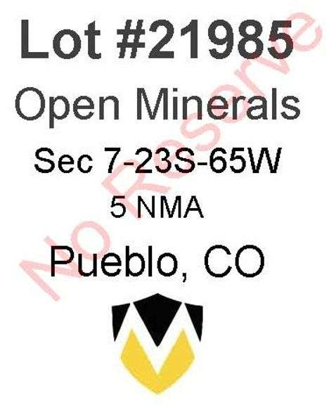 Pueblo, CO Open Minerals 7-23S-65W (5 NMA)