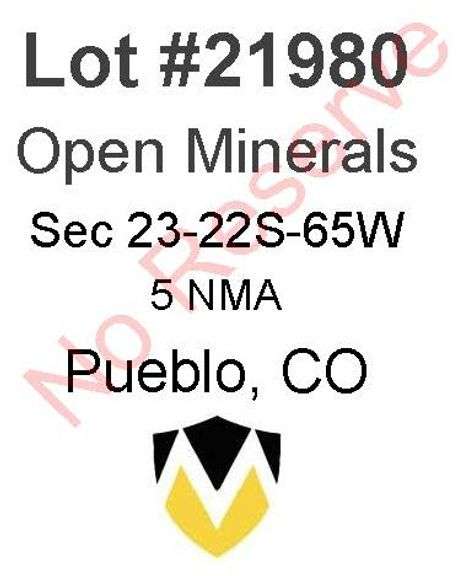 Pueblo, CO Open Minerals 23-22S-65W (5 NMA)