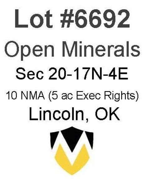 Lincoln, OK Open Minerals 20-17N-4E (10 NMA)