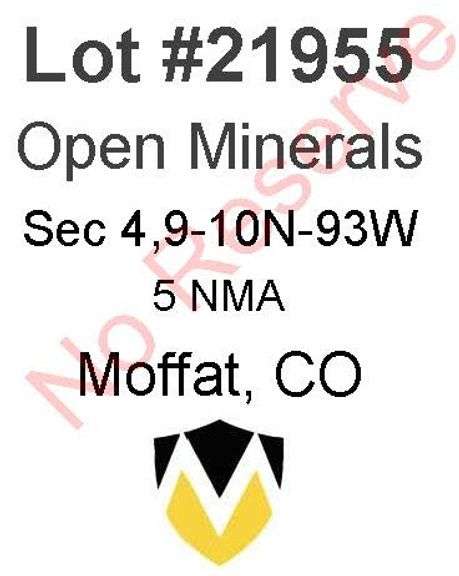 Moffat, CO Open Minerals 4-10N-93W (5 NMA)