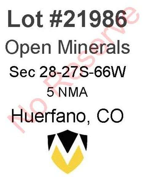 Huerfano, CO Open Minerals 28-27S-66W (5 NMA)