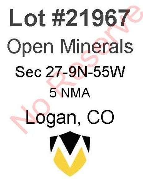 Logan, CO Open Minerals 27-9N-55W (5 NMA)