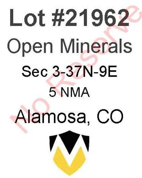 Alamosa, CO Open Minerals 3-37N-9E (5 NMA)