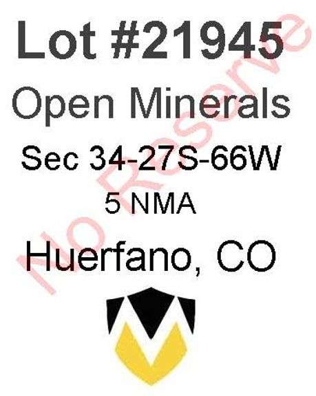 Huerfano, CO Open Minerals 34-27S-66W (5 NMA)