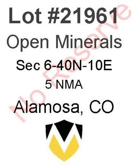 Alamosa, CO Open Minerals 6-40N-10E (5 NMA)