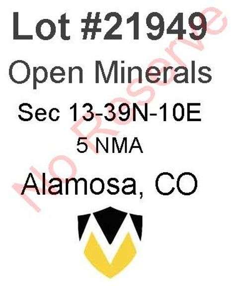 Alamosa, CO Open Minerals 13-39N-10E (5 NMA)