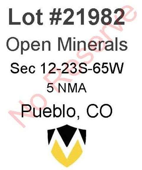 Pueblo, CO Open Minerals 12-23S-65W (5 NMA)