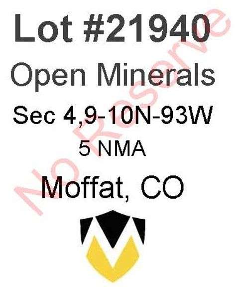 Moffat, CO Open Minerals 4-10N-93W (5 NMA)