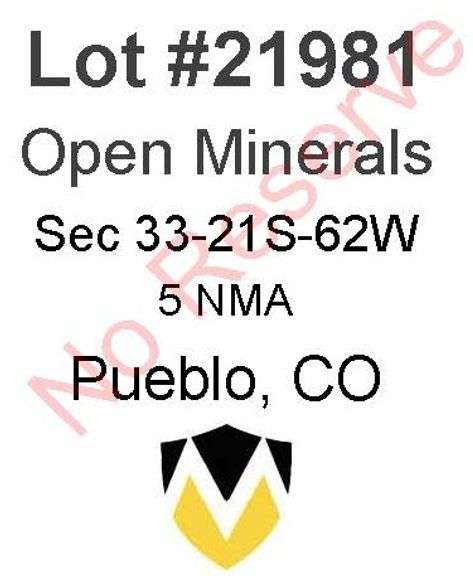 Pueblo, CO Open Minerals 33-21S-62W (5 NMA)