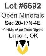 Lincoln, OK Open Minerals 20-17N-4E (10 NMA)
