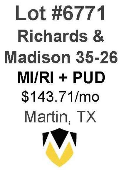Richards & Madison 35-26 - 8 Well MI/RI + PUD Locations