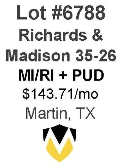 Richards & Madison 35-26 - 8 Well MI/RI + PUD  Locations