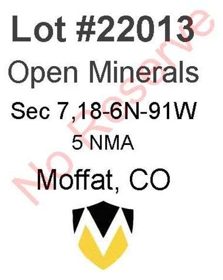 Moffat, CO Open Minerals 7,18-6N-91W (5 NMA)