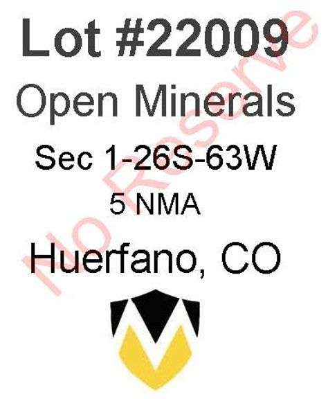 Huerfano, CO Open Minerals 1-26S-63W (5 NMA)