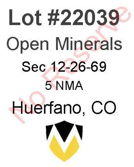 Huerfano, CO Open Minerals 12-26-69 (5 NMA)
