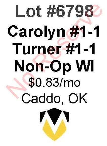 Carolyn #1-1 & Turner #1-1 Non-op WI