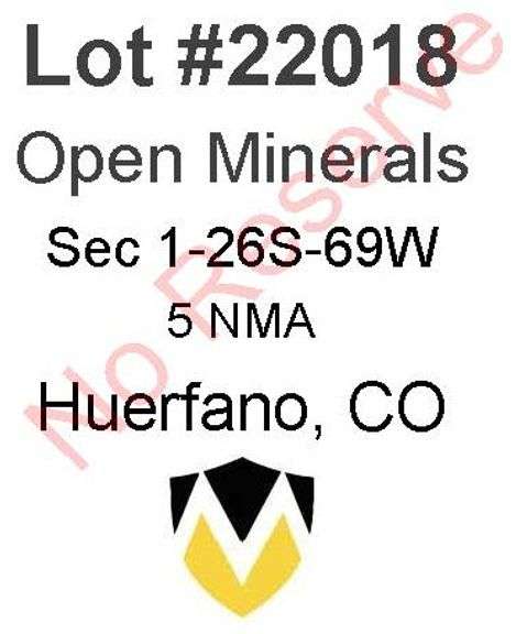 Huerfano, CO Open Minerals 1-26S-69W (5 NMA)