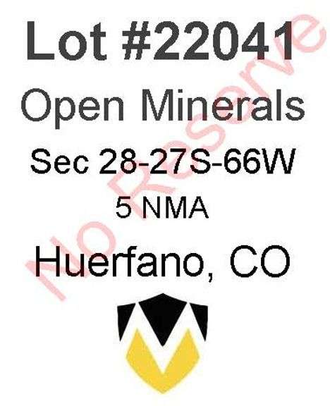 Huerfano, CO Open Minerals 28-27-66 (5 NMA)