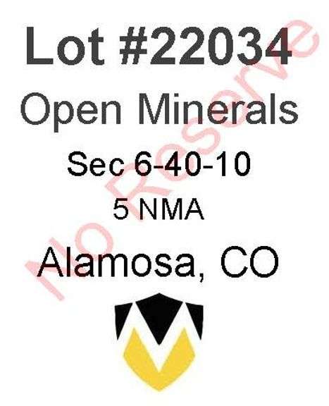 Alamosa, CO Open Minerals 6-40-10 (5 NMA)