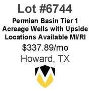 Permian Basin Tier 1 Acreage Wells with Upside Locations Available