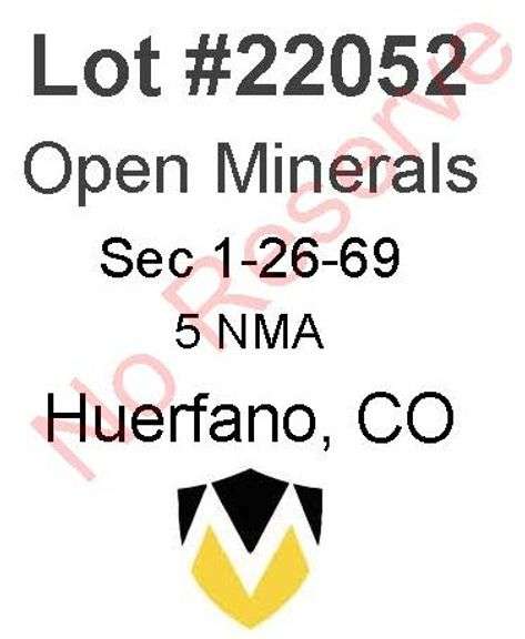 Huerfano, CO Open Minerals 1-26-69 (5 NMA)