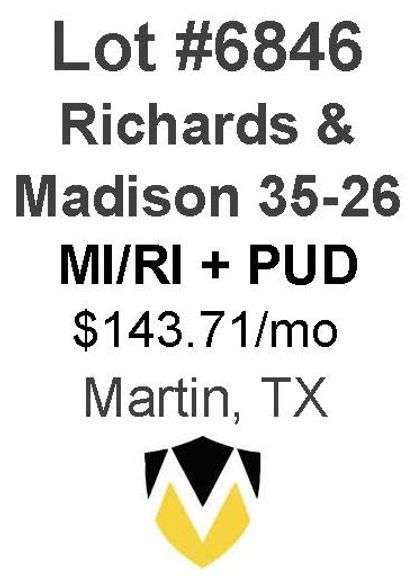 Richards & Madison 35-26 - 8 Well MI/RI + PUD  Locations