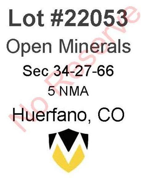 Huerfano, CO Open Minerals 34-27-66 (5 NMA)