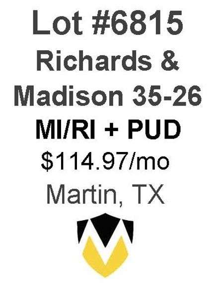 Richards & Madison 35-26 - 8 Well MI/RI + PUD  Locations