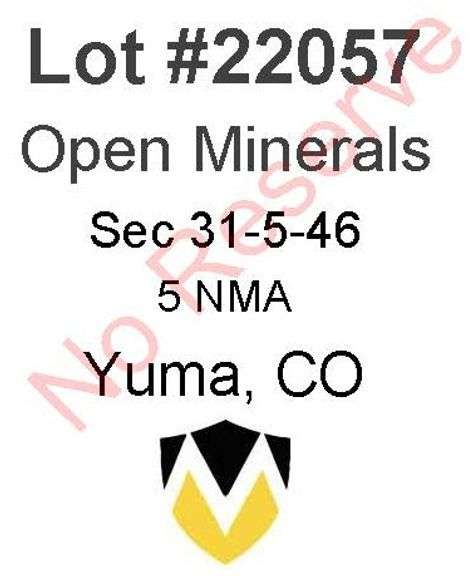 Yuma, CO Open Minerals 31-5-46 (5 NMA)