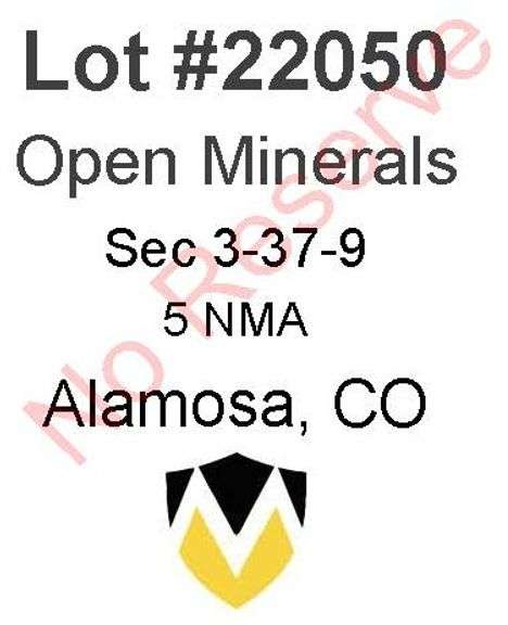 Alamosa, CO Open Minerals 3-37-9 (5 NMA)