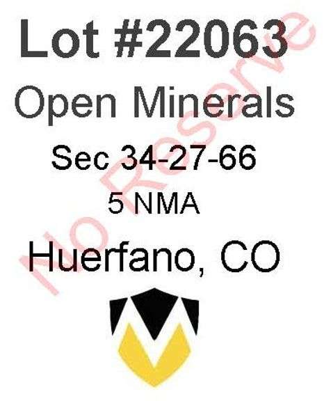 Huerfano, CO Open Minerals 34-27-66 (5 NMA)