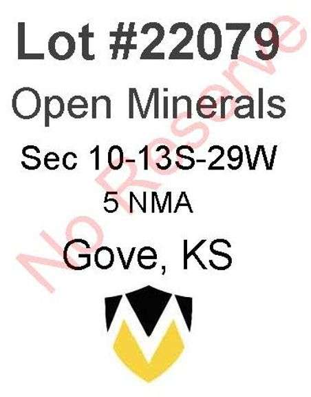 Gove, KS Open Minerals 10-13S-29W (5 NMA)
