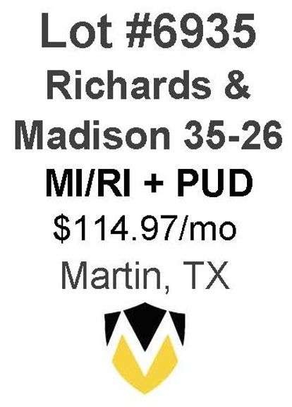 Richards & Madison 35-26 - 8 Well MI/RI + PUD  Locations