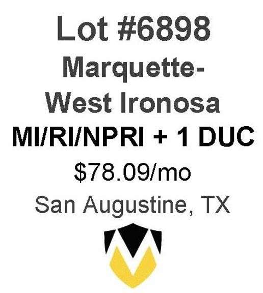 Marquette-West Ironosa - 7 Well MI/RI & NPRI + 1 DUC