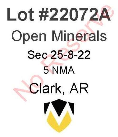Clark, AR Open Minerals 25-8-22 (5 NMA)