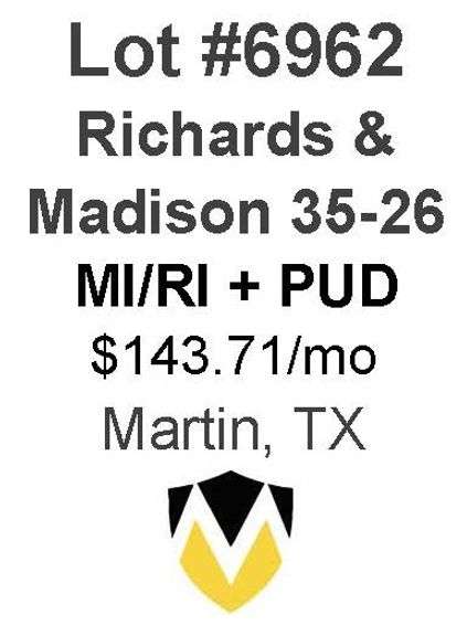Richards & Madison 35-26 - 8 Well MI/RI + PUD  Locations