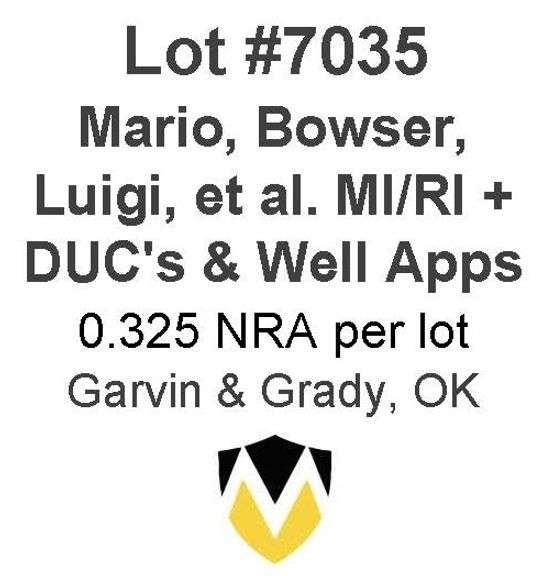 Mario, Bowser, Luigi, et al 11 Well MI/RI + 6  DUCs w/Rig on Location & 3 Woodford well applications