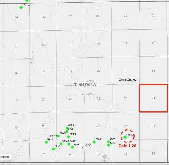 Clare, MI Open Minerals (16.64 NMA)